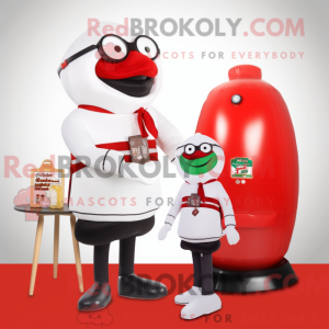 Mascot character of a White...