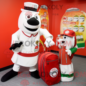 Mascot character of a White...