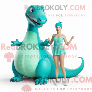 Máscara de Diplodocus ciano...
