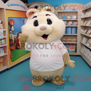 Maskotkarakter av en beżowy...