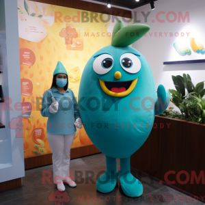 Mascot character of a Teal...