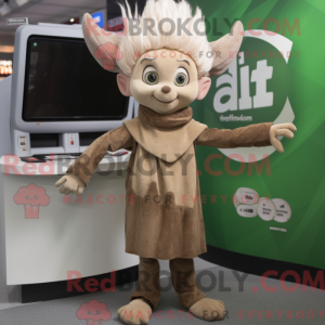 Mascot character of a Tan...