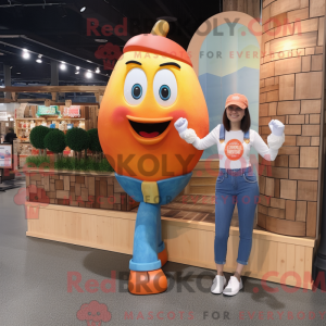 Mascot character of a Peach...
