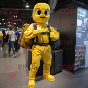 Geel Commando mascotte...