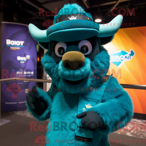 Postava maskota Teal Bison...