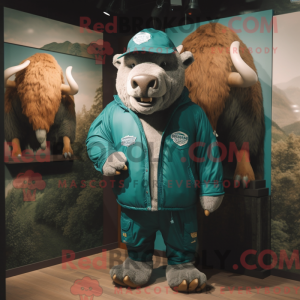 Mascot character of a Teal...