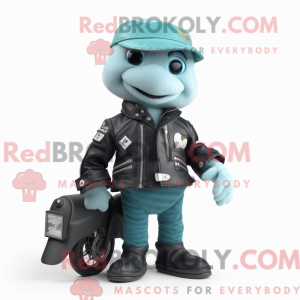 Mascot character of a Teal...