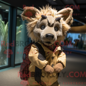 Maskottchen einer braunen...