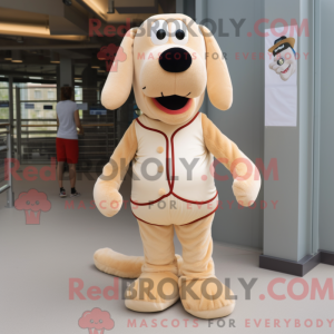 Mascot character of a Beige...