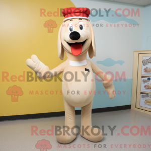 Mascot character of a Beige...