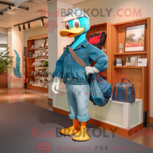 Postava maskota Teal Goose...