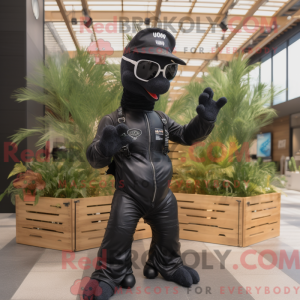 Maskottchen eines schwarzen...