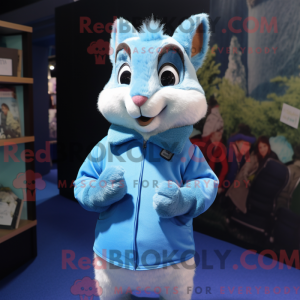Maskot postava modré...