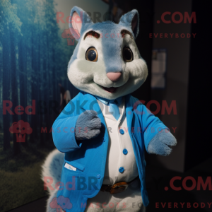 Maskot postava modré...