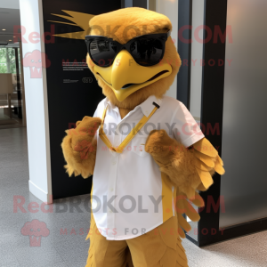 Gold Eagle mascotte kostuum...