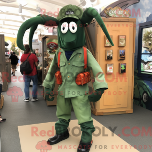 Mascot character of a Green...