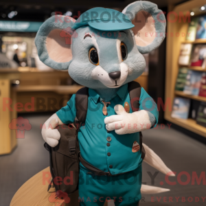 Mascot character of a Teal...