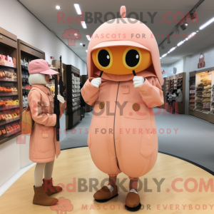 Mascot character of a Peach...