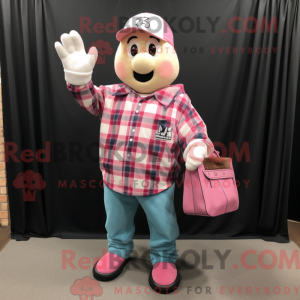 Mascot character of a Pink...