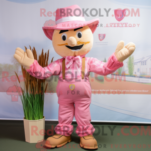 Mascot character of a Pink...