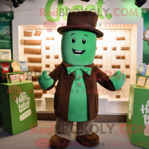 Mascot character of a Green...