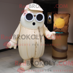 Maskotfigur af et Cream...