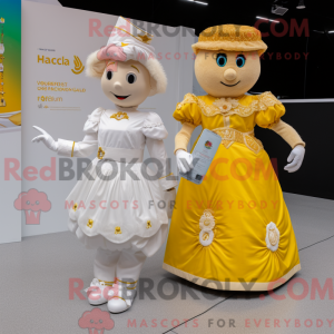 Maskotfigur af en gul irsk...