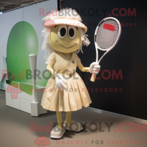 Mascot character of a Beige...