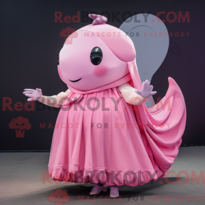 Mascot character of a Pink...