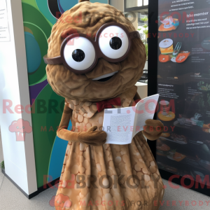 Mascot character of a Brown...
