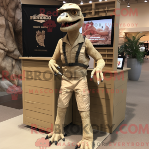 Mascot character of a Beige...