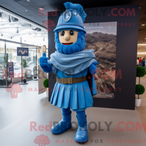 Maskottchen eines blauen...