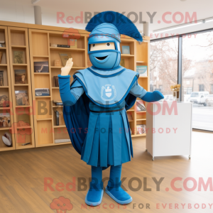 Mascot character of a Blue...