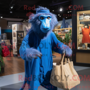 Maskottchen eines blauen...