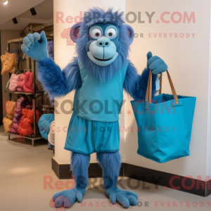 Maskottchen eines blauen...
