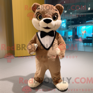 Mascot character of a Beige...