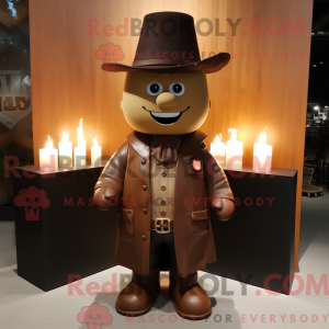 Mascot character of a Brown...