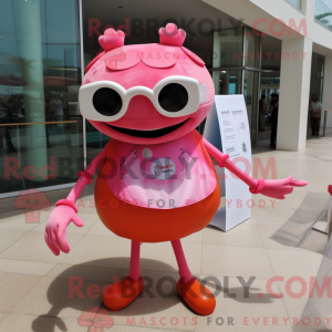 Maskot karakter af en Pink...