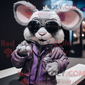 Maskottchen eines lila...
