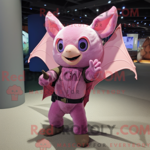 Maskottchen einer rosa...
