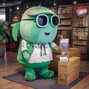 Mascot character of a Green...