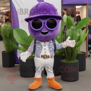 Lavendel pruim mascotte...