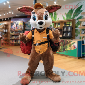Mascot character of a Brown...