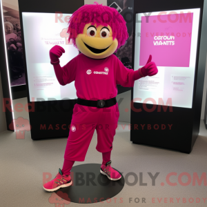 Mascot karakter van magenta...