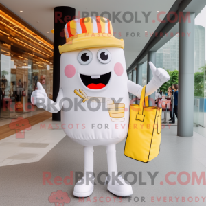 Maskot karakter af en hvid...