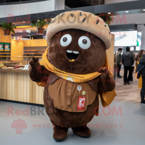 Brun Tacos maskot kostume...