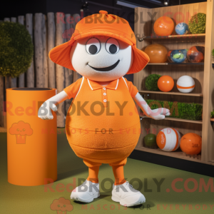 Postava maskota oranžového...