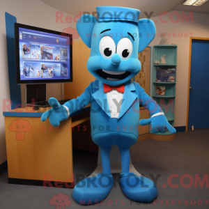 Mascot character of a Blue...