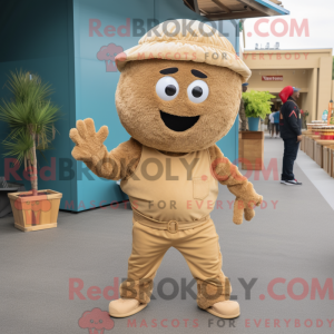Mascot character of a Tan...
