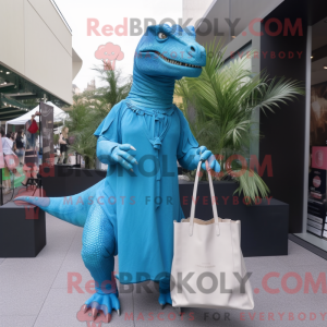 Maskottchen eines blauen...